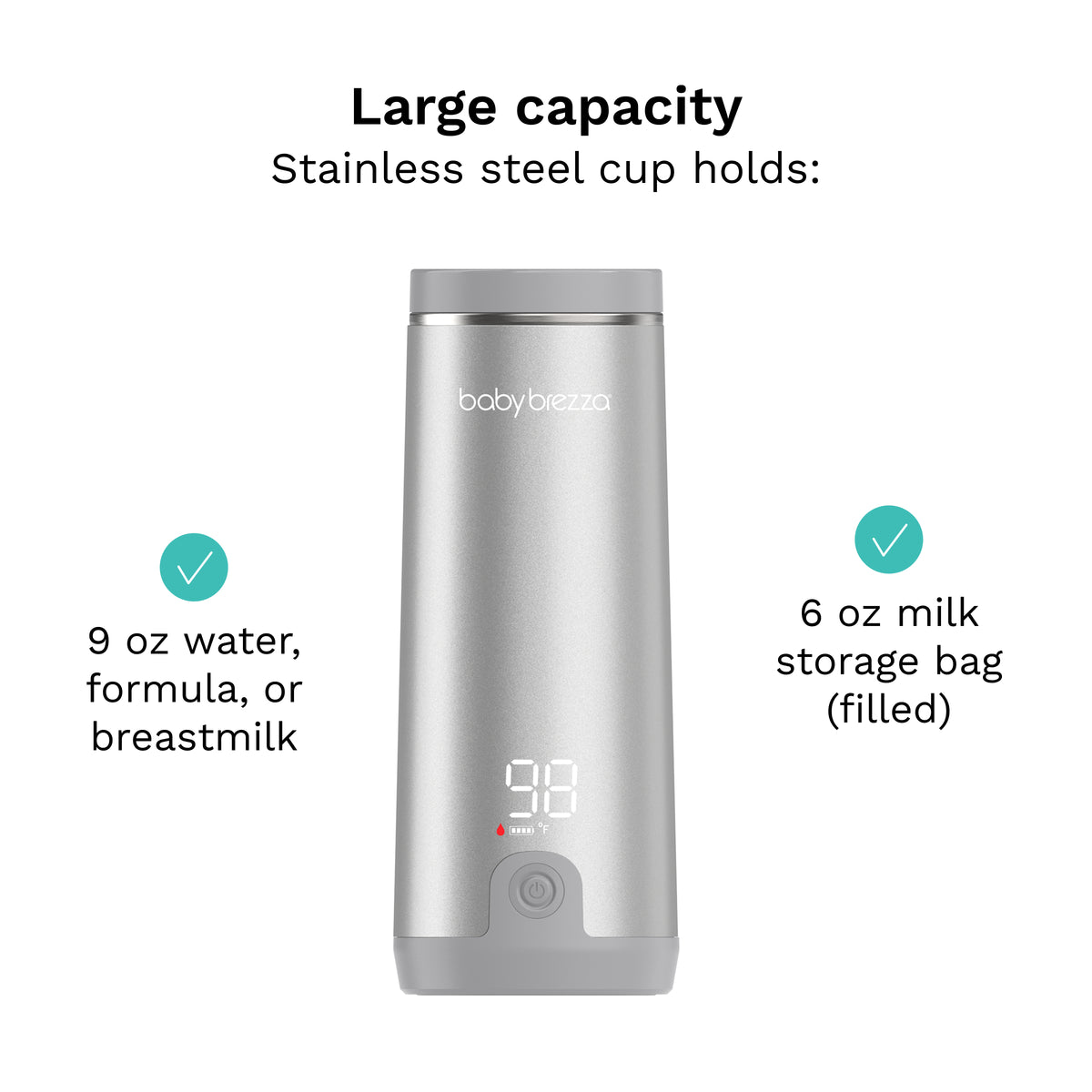 Baby Brezza Super Fast Portable Warmer - Ferðahitari Silfur