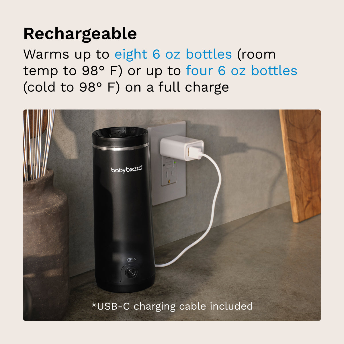 Baby Brezza Super Fast Portable Warmer - Ferðahitari Silfur